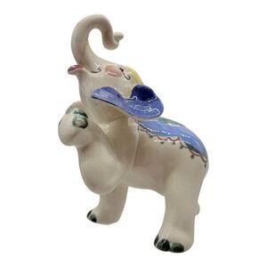 Kay Finch Peanuts Elephant Figurine California Pottery Vintage Repaired